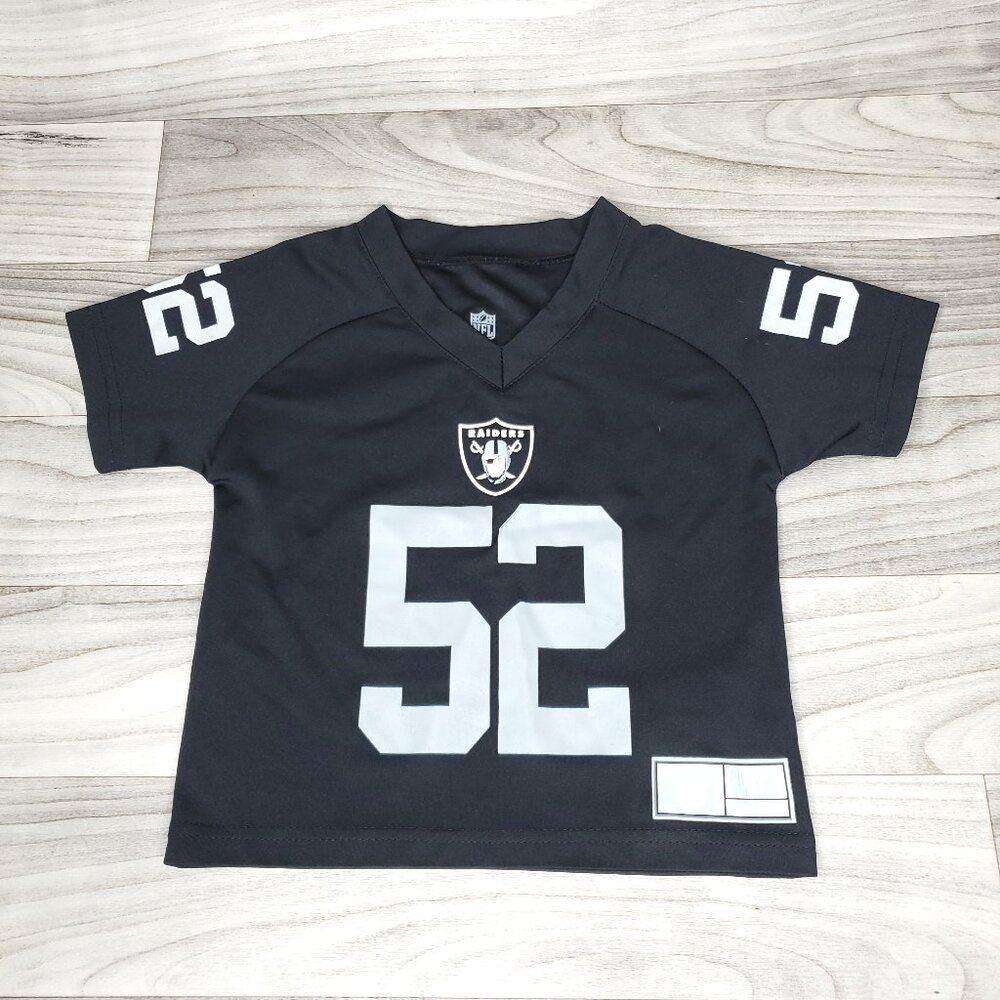 NFL TEAM APPAREL YOUTH 2T RAIDERS FOOTBALL JERSEY #52 MACK